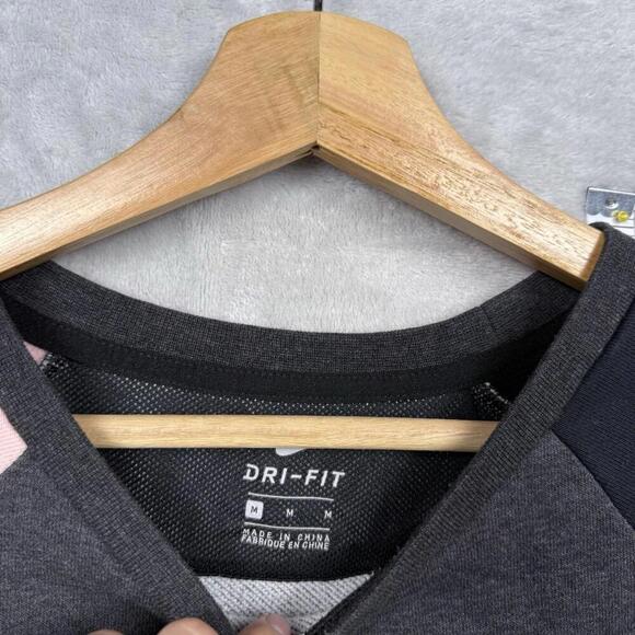 Nike Women’s Dry Color-block Crew Sweatshirt Long Sleeve Size M Dri-Fit Athleic - Picture 3 of 8